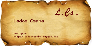 Lados Csaba névjegykártya